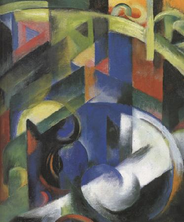 Franz Marc Details of Painting with Cattle (mk34) Sweden oil painting art